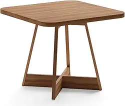 Mesa de Jantar Quadrada 90 cm Átria 1593 Carraro (Nogal Com Rosê)