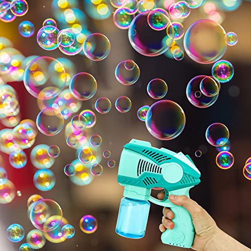 Joyin 2 Bubble Gun With 2 Bottles Bubble Solutions, Automatic Bubble Maker Blower Machine With Music Outdoor Indoor Summer Bubble Fun Toys, Birthday Gift, Party Favors For Kids Girls Boys #TOP3