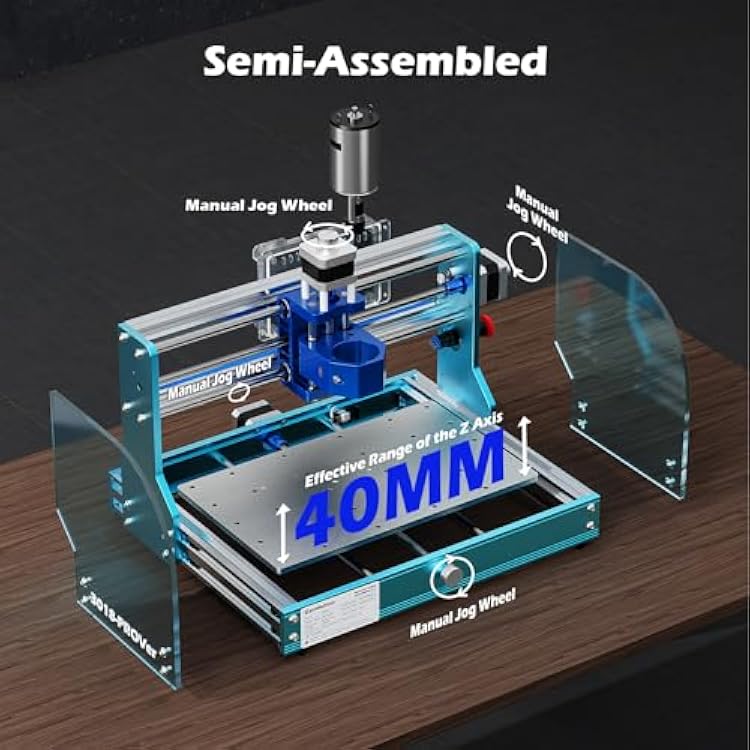 SainSmart Genmitsu 3018-PROVer V2 CNC Router Machine for Beginner + Y-Axis Extension Kit