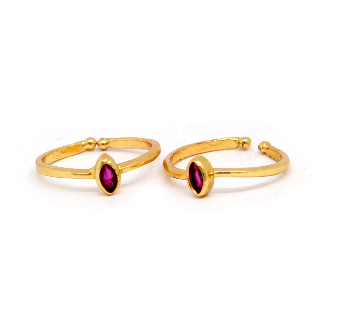 pari gold Gold Plated Bridal Jewellery of Traditional Ethnic Adjustable Toe Rings for Girls and Women (PEP-480)-picture-35
