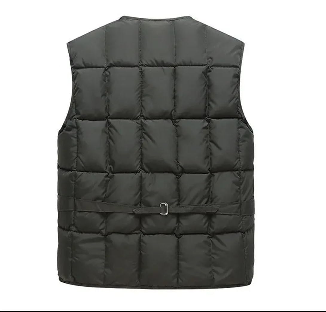 Gilet termico da uomo, con scollo a V, senza maniche, per lavoro, pesca, caccia, viaggi, caccia, con tasche multiple