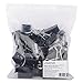 Universal 10210Vp Medium Binder Clips, Zip-Seal Bag, 5/8-Inch Capacity, 1 1/4-Inch Wide, Black, 36/Bag