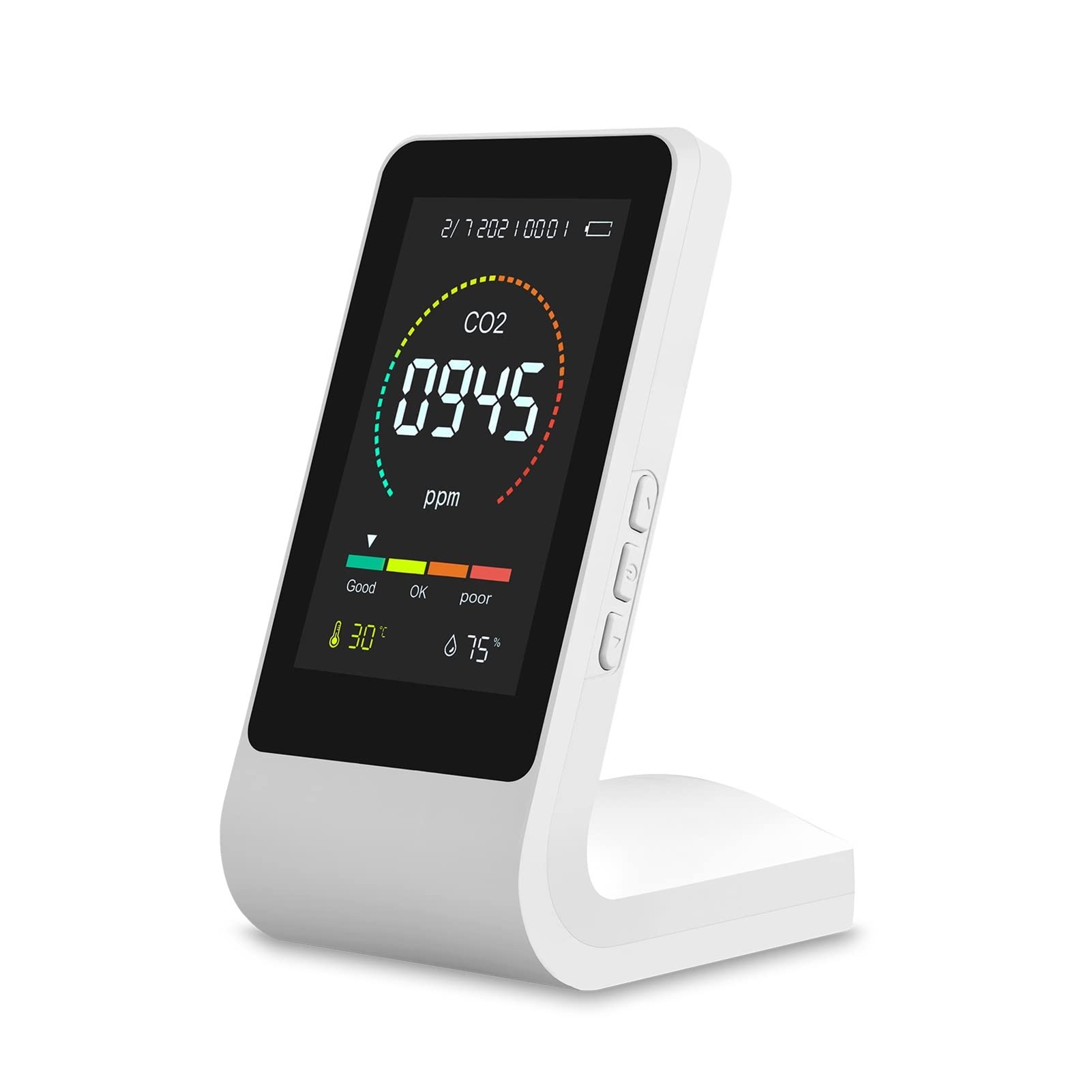 Misuratore di CO2 3 In1 Tester digitale del sensore umidità della temperatura Monitor multifunzionale qualità dell'aria portatile Per cucina e camper