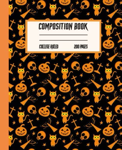 "Notes: Fun Pumpkin composition book for Halloween, Halloween Inspired composition book 7,5x9,25 200 page noBleed : Pumpkin Design,Funny Pumpkin ... or Fall Holiday| Use ... Ideas, School, To-Do