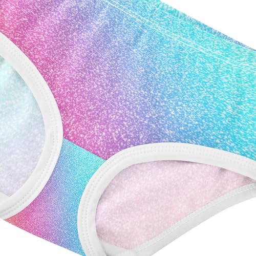 Wusikd Colorful Glitter Girls' Underwear Cotton Girls Briefs Soft Toddler Underwear 5T4