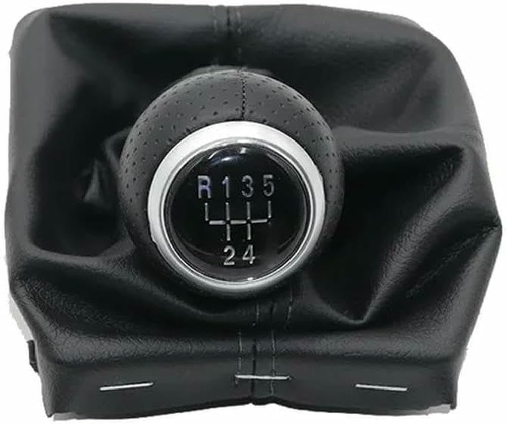 GZNBB Car Manual Gear Shift Knob Boot Cover Gaiter Lever Shifter Handle Stick, for Audi A3 S3 8P