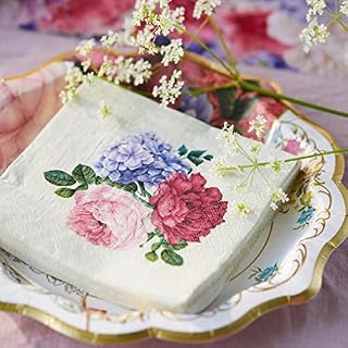 Talking Table Pretty Floral Paper Napkins from Our Famous Truly Scrumptious Collection, Ideal for a Vintage Afternoon Tea Party, Birthday Wedding Baby Shower 3ply | Size 25cm | Pack of 20