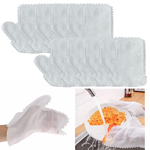 Home Disinfection Dust Removal Gloves Microfiber Dust Remove Glove Non-Woven Fish Scale Pattern Diposible Cleaning Gloves Duster 10Pc #TOP4
