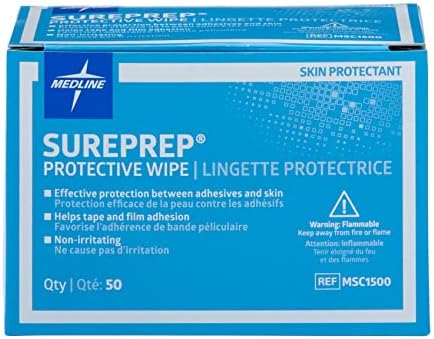 Medline Wipe Protectant Skin Sureprep, 50 Count