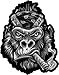 Produktbild Lethal Threat Unisex Erwachsene großer bestickter Aufnäher (Bandana Gorilla) (schwarz, passt in ein 30,5 x 33 cm Paket), 1 Packung (LT30214)