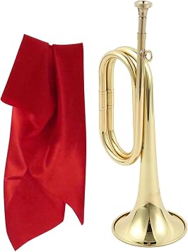 Blowing Bugle Scout Trumpet Bugle Signal Instrument Classic Style Trumpet Brass Bugle Band for Orchestra Beginner School Cavalry, Style a