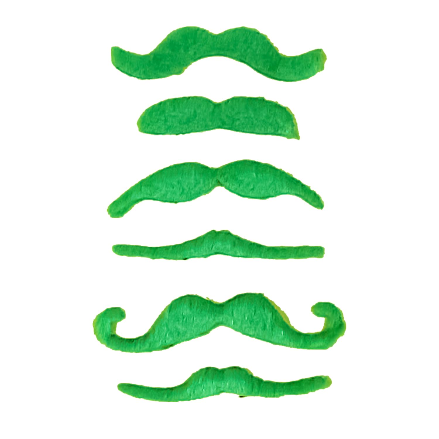 AOVNA 6pcs St Patrick's Day Green Mustache Green Beard Prom Props Green Fake Mustache Irish Fake Mustache Costumes