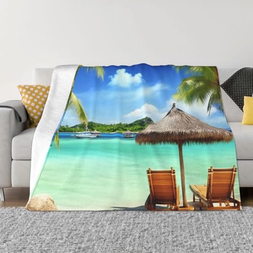 Couverture polaire tropicale pour des soirées cocooning sur le canapé - 2