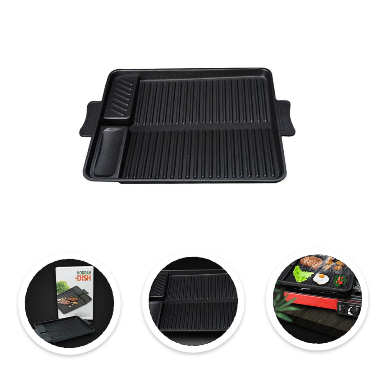 SOIMISS Bandeja Rectangular de Barbacoa Antiadherente para Horno y Gas Resistente al Calor con Orificios para Drenaje de Aceite Herramienta para Asados al Aire