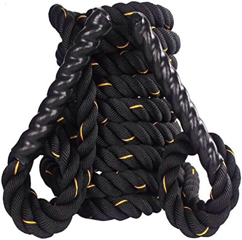 Q Sports Battle Rope 9m/15m 38mm/50mm Bootcamp Power Rope For Full Body Training Wear Resistant Fitness Rope For Cardio Exercise Fat Burn Stamina Strong Muscles Comfortable And Easy Grip