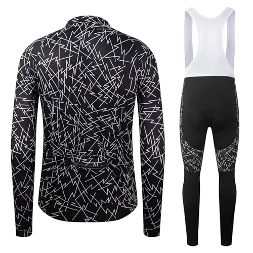 Coconut Ropamo CR Conjunto de roupas de ciclismo masculinas, manga comprida, camisa de ciclismo, bol