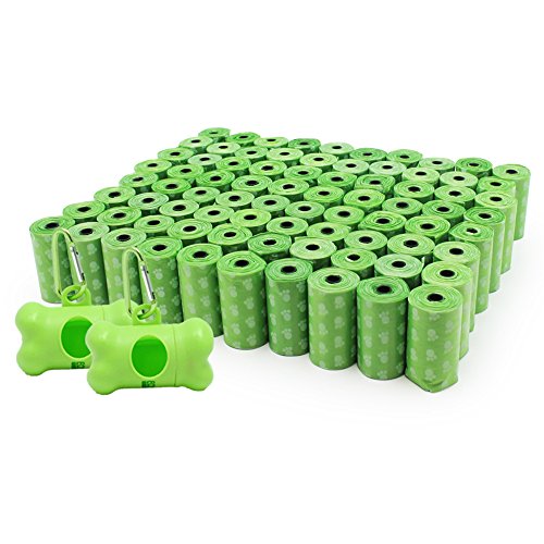 Image of Wholesale Biodegradable Dog Poop Bags 1600-Count (80 Rolls) with 2 Dispensers : Environment Friendly w / d2w for Fast Degradation, Dog Waste Bags, Lavender Scented, Pet Waste Poopbags