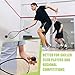 Seenelling 2 Pack Beginner Squash Racquet Set Includes 2 Racquets with Racket Bags 2 Anti Fog Goggles with Cases and 2 Blue Dot Squash Ball for Beginners Training Recreational Play(Black, White)