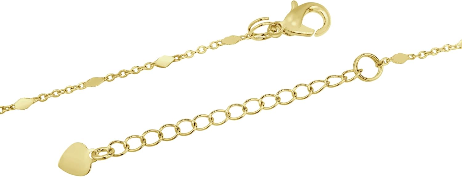 AeraVida Boho Gray Labradorite Teardrop Pendant Necklace in Gold over Brass with Adjustable Cable Chain and Lobster Clasp Nature-Inspired Jewelry - Image 3