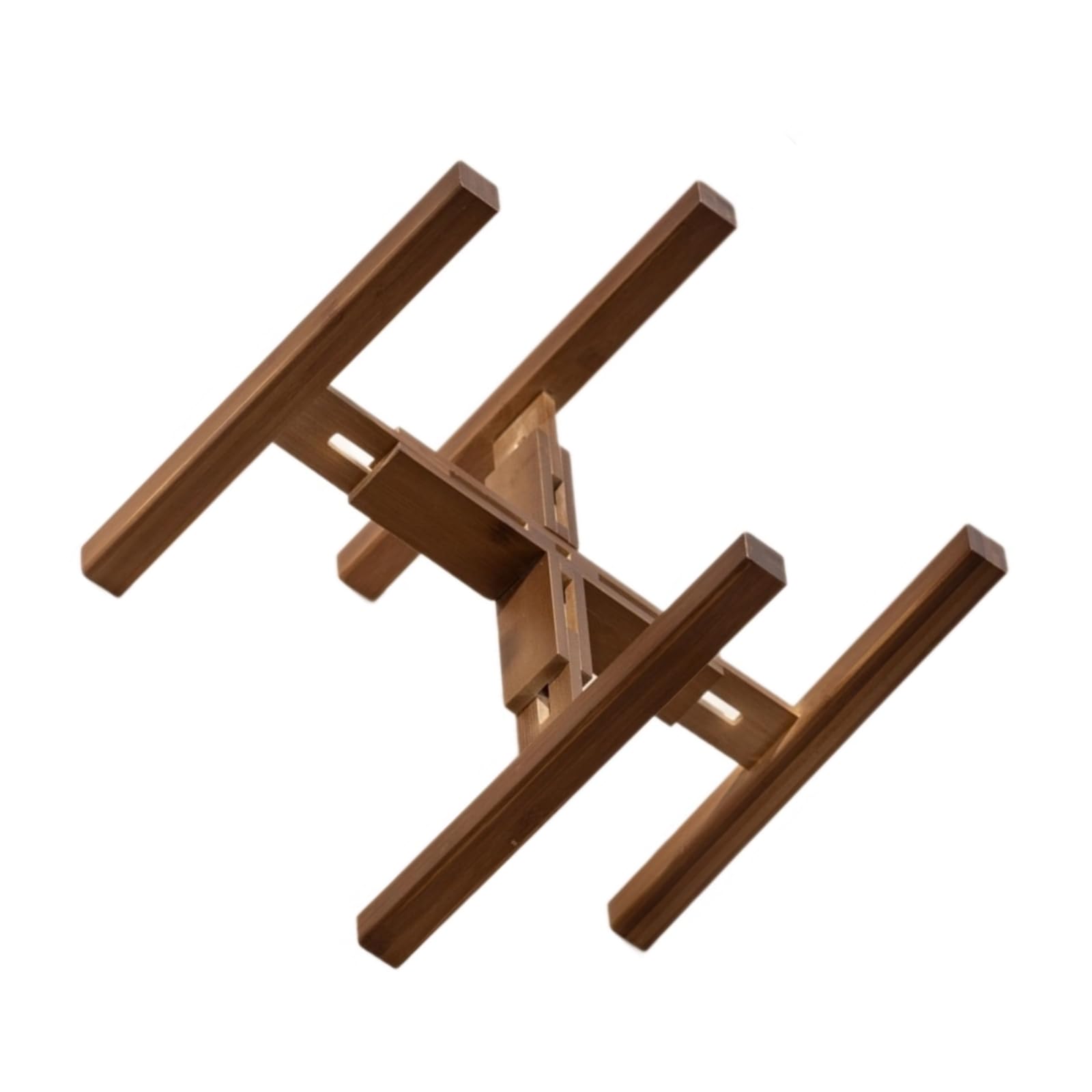 carotoe Reinforced Meet Frame Extendable Wooden Plant Stand Modifiable Shelving Waterproof Finish for Home Garden Deck Detachable Meet Frame Shelf