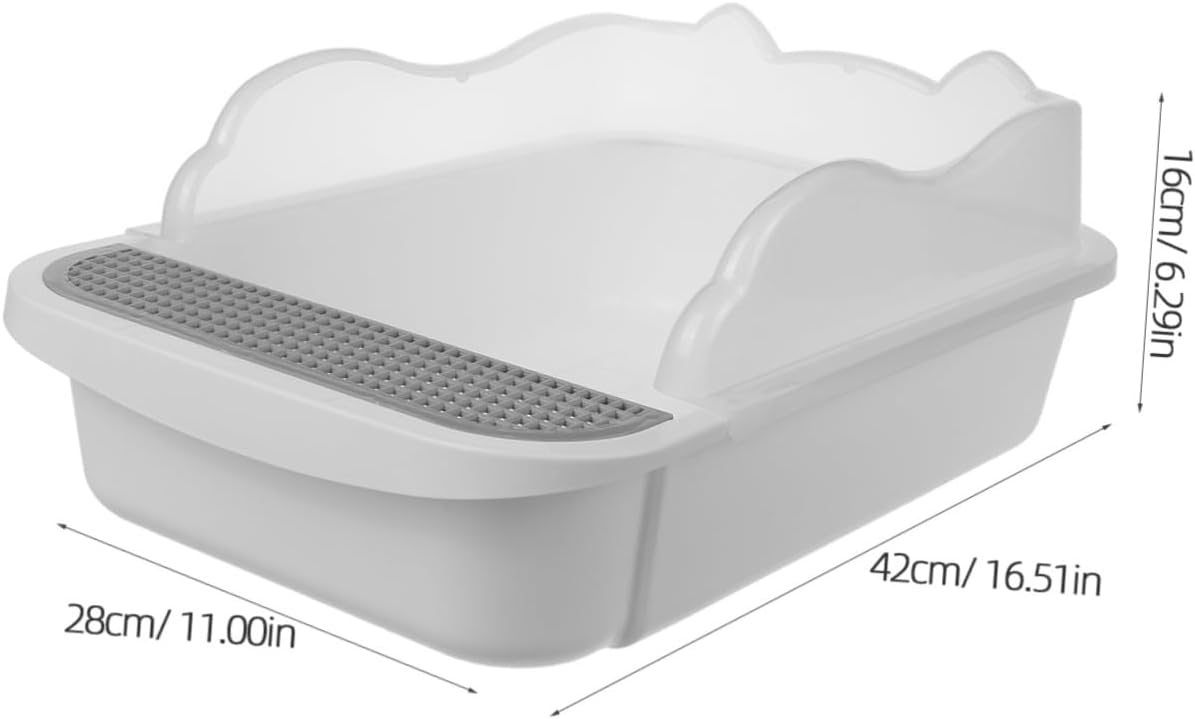 Cute Enclosed Cat Litter Box Portable Travel Litter House for Indoor Cats