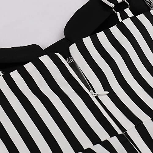 Image of Stripes 1950s Dresses for Women Vintage 50s 60s Retro Audrey Rockabilly Prom Halloween Cocktail Party Swing Homecoming Dress