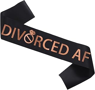 MAGICSHOP4U Divorced AF Sash, Finally Divorced Sash for Finally Done, Newly Unwed, Free At Last Single Women, Break-up Gift for Her