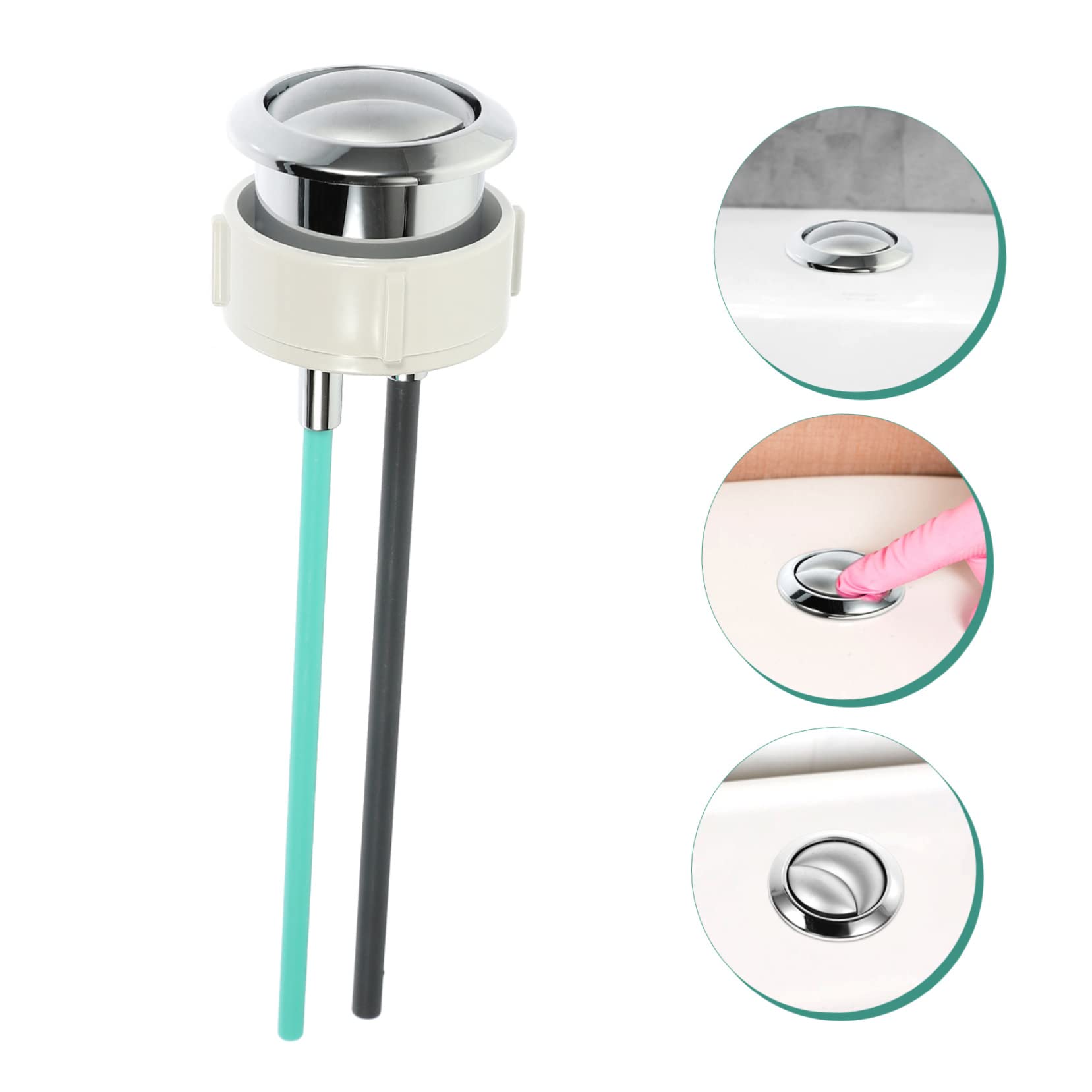 4 Pezzi Pulsanti Accessori Per Servizi Igienici Pulsante Sciacquone Pulsante Wc Serbatoio D'acqua Pulsante Rotondo Wc Cassetta Di Scarico Con Pulsante Per Wc Abs Argento