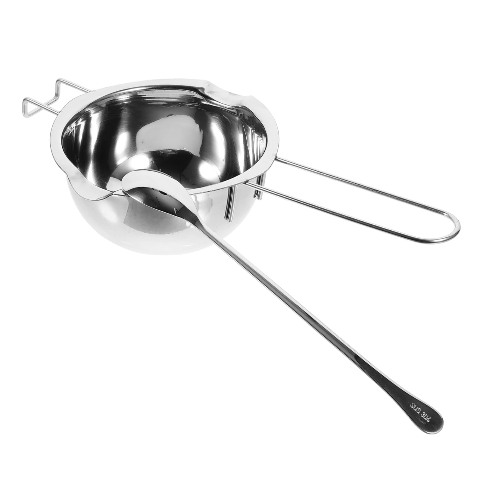Alipis Quality Cheese Melting Pot Double Spout Design Stainless Steel Ideal for Candy Making
