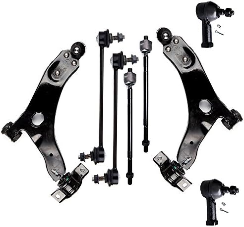 ECCPP Control Arm Kit 2006 2007 2008 2009 2010 2011 For Ford Focus - Inner Tie Rod Ends Lower Control Arms Outer Tie Rod Ends Front Sway Bar End Links