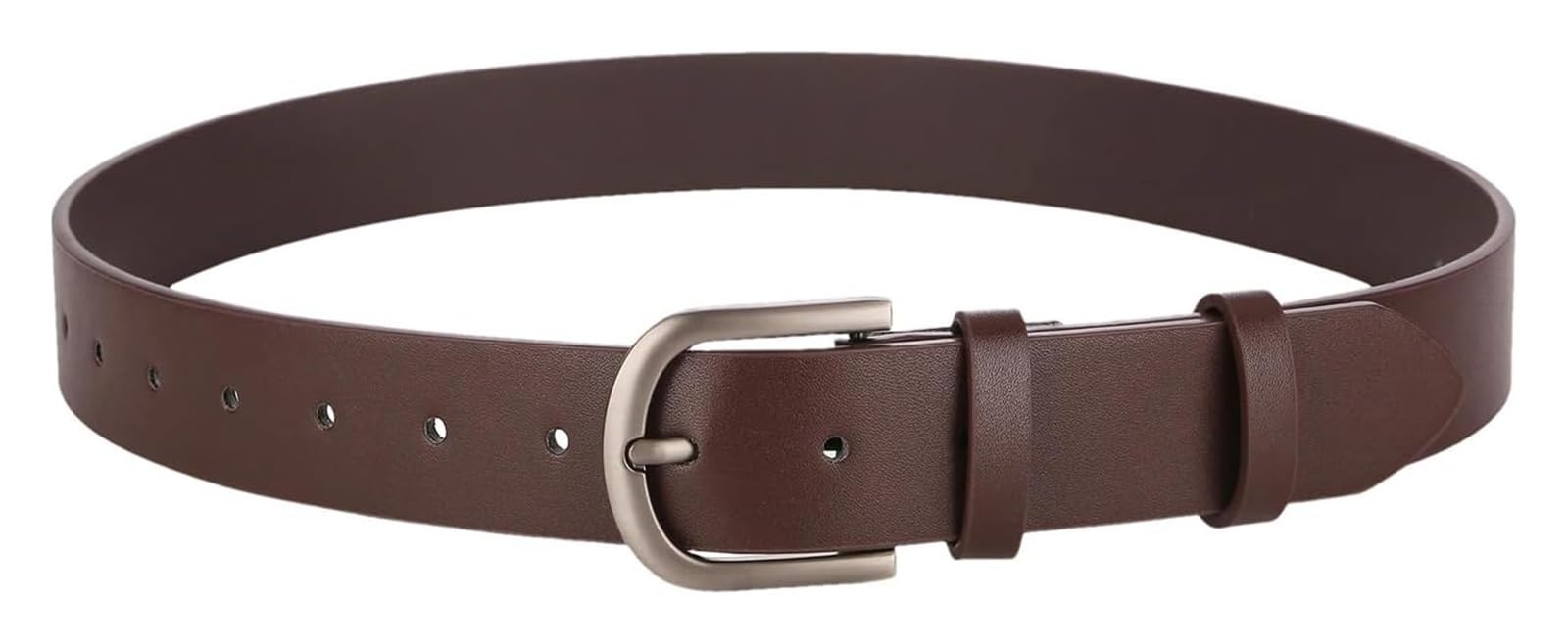 Cinturón ancho vintage de piel sintética for mujer, con hebilla de metal en forma de U, estilo corsé.