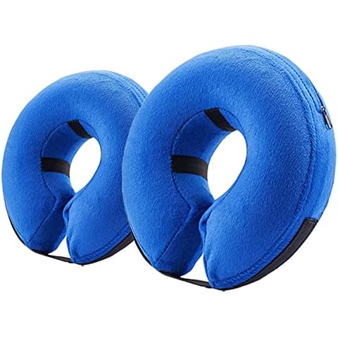2 Packs Blue Medium and Small (Post-Operative Soft Protection Recovery Dog Collar, Anti-Biting and Scratching Small/Medium/Large Dogs/Cats Adjustable Elizabethan Collar) Cover
