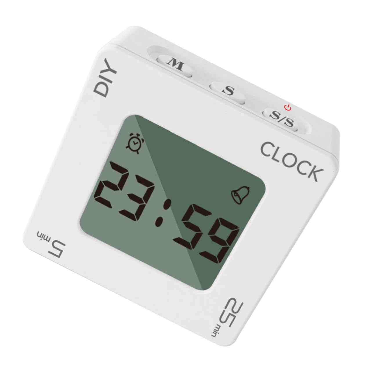 IMIKEYA 2pièces Minuteur Électronique Portable à avec Alarme Et Écran Lumineux Chronomètre pour Cuisine Bureau Blanc sans Batterie