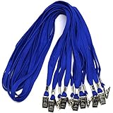 Badge Lanyards Neck Bulk Cruise Lanyards Blue Lanyard with Clip for ID Card Name Tags Badge Holders