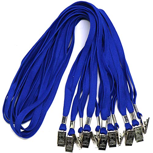 Badge Lanyards Neck Bulk Cruise Lanyards Blue Lanyard With Clip For Id Card Name Tags Badge Holders (Blue, 50 Pack) #TOP8