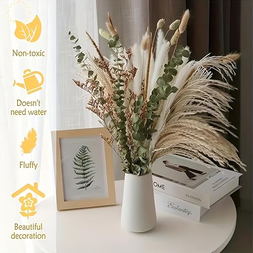 Ramo Natural de Pasto Pampas Seco con Cola de Conejo miniatura 3
