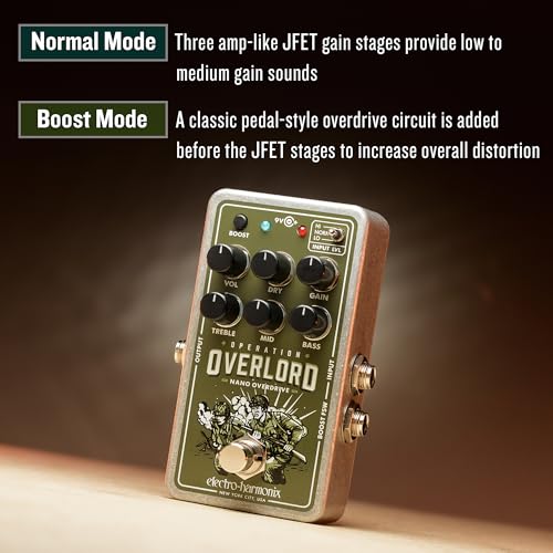 Electro Harmonix Nano Operation Overlord Allied Overdrive Pedal - Image 5