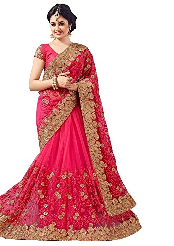Image of Women's Net Saree ( krisha-TC Pink)