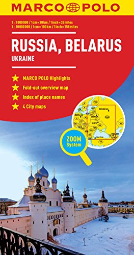 Russia, Belarus Marco Polo Map (Ukraine)