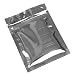 100 Shiny Silver Mylar Zip Lock Flat Bags Pouches Outer Size 7.5x10cm (3x4")