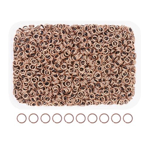 Mandala Crafts Antique Copper 4mm Jewelry Making Double Jump Rings 1600 Pcs