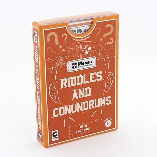 Ginger Fox Mensa Riddles & Conundrums Trivia Test Cards 50 Cards