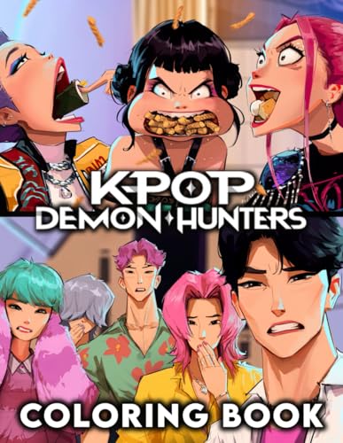 K-Pop’S Dem-ons Hunters Coloring Book: 50+ K-pop Demons Hunters Coloring Pages – Action-Filled Fantasy with Idols, Magic, and Monsters