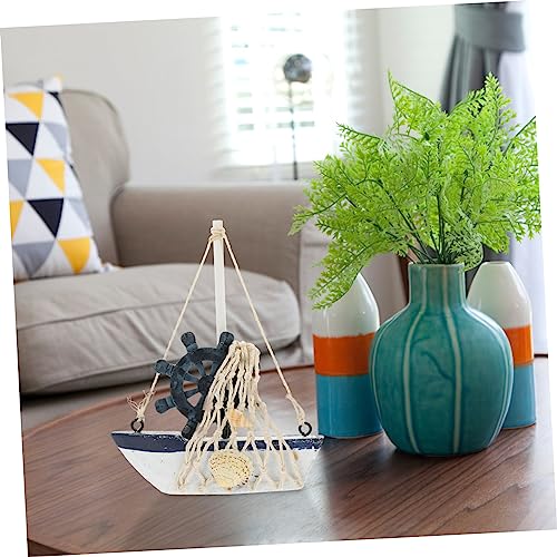 Garneck Mesa De Jantar Decoração Estante Decoração De Mesa De Madeira Decoração De Veleiro Decoração