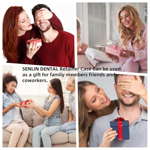 SENLIN DENTAL 2 Pack Retainer Case with Mirror, Fashion Orthodontic Slim Night Guard Cases, Portable Mouth Guard Storage Case for Travel by SENLIN DENTAL - Image 6