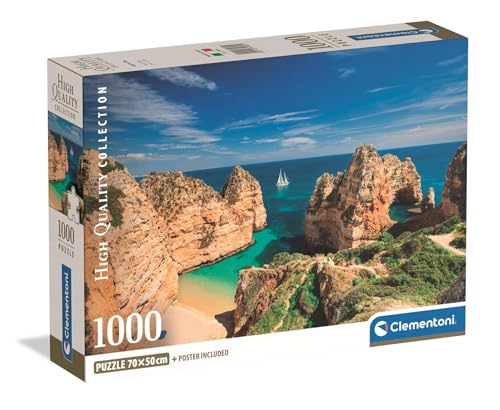 Clementoni - Puzzle Adulto 1000 Piezas Collection Algarve Bay Compact Box, 39989