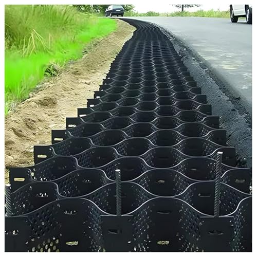 Base De Pavimento De Grava/césped, Geocelda De Grado Comercial, Georejilla Gruesa Para Invernaderos, Terrazas, Césped, Cobertizos, Pendientes, Entradas De Vehículos Y Caminos. -(3x9m/9.84x29.52ft)