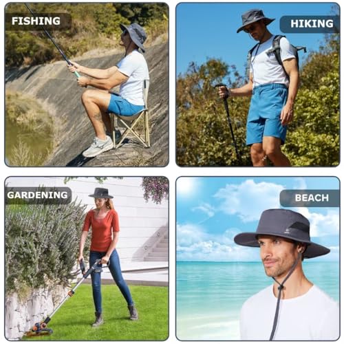 Image of Fishing Hat for Mens Sun Hat Wide Brim Bucket Hat SPF UV Protection XL XXL Large Size Big Head Hiking Beach Safari