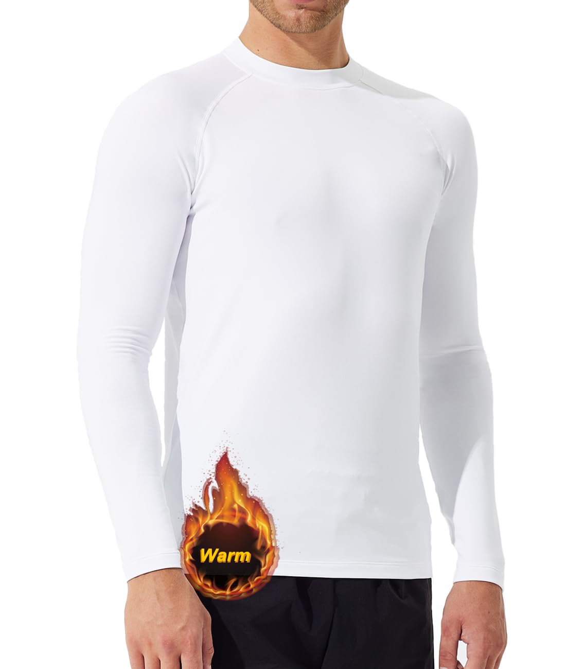 Maglia Termica Uomo Maniche Lunghe Maglietta Intima Invernale Abbigliamento Termico Corsa Ciclismo Escursionismo Sci