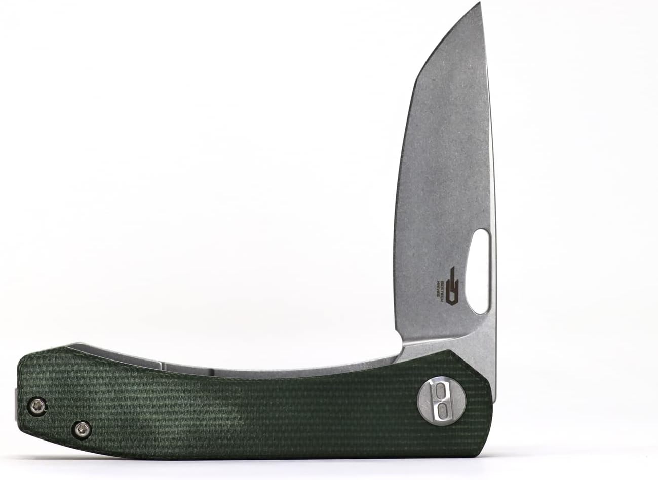 Bestech Knives BANDIT - EDC Folding Pocket Knife - Linerlock, G10 or Micarta Scales, N690 Steel Blade, Kaviso Exclusive (OD Green Micarta)